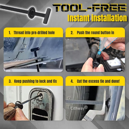 אבזם אוניברסלי לרצועות כבלים מניילון