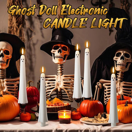 🎃👻  נרות רפאים נשלטים מרחוק עם פתיל 3D בוער  👻🎃