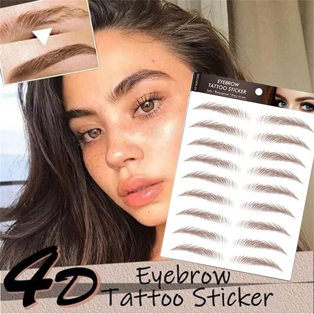 מדבקת גבות עמידה למים בסימולציה
