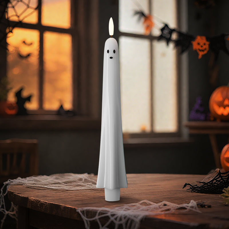 🎃👻  נרות רפאים נשלטים מרחוק עם פתיל 3D בוער  👻🎃