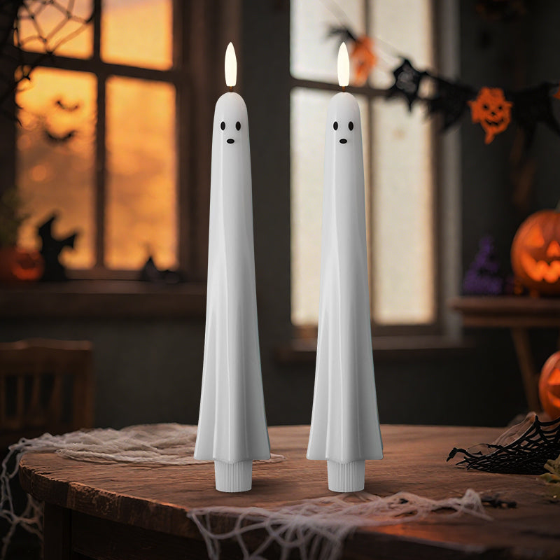 🎃👻  נרות רפאים נשלטים מרחוק עם פתיל 3D בוער  👻🎃