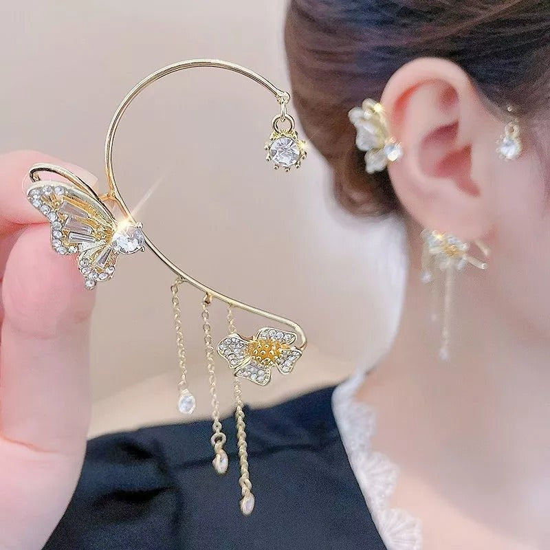 ✨🦋 עגילי פרפר זירקון